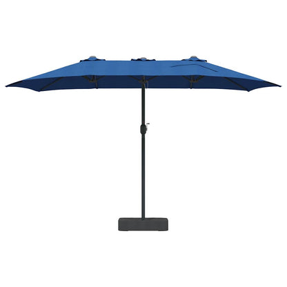 vidaXL Garden Parasol 385 x 209 x 244 cm Polyester and Steel Azurblau