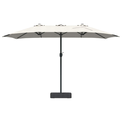 vidaXL Garden Parasol Sand and Anthracite 385 x 209 x 244 cm Polyester
