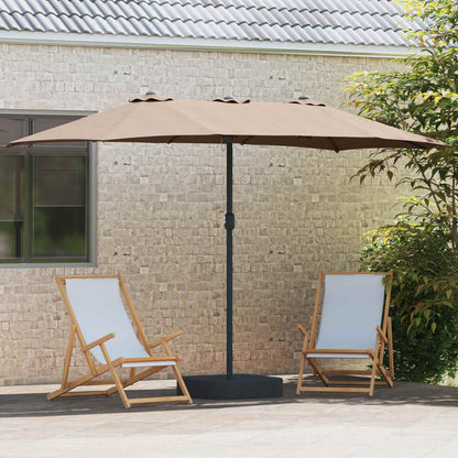 vidaXL Garden Parasol Taupe 385 x 209 x 244 cm Polyester