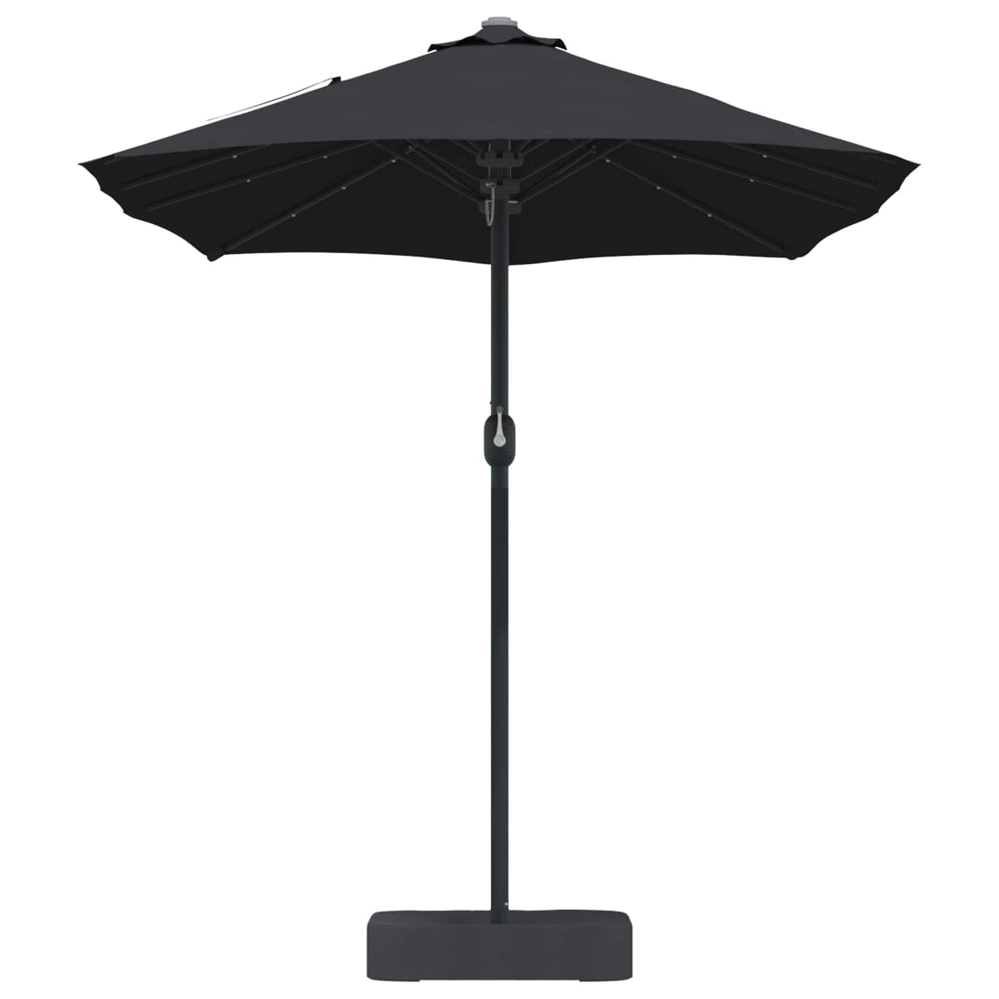 vidaXL Garden Parasol Black 385 x 209 x 244 cm Polyester