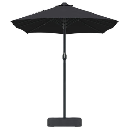 vidaXL Garden Parasol Black 385 x 209 x 244 cm Polyester