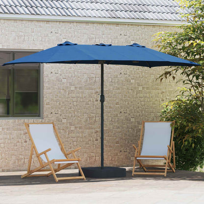 vidaXL Garden Parasol 385 x 209 x 244 cm Polyester Azurblau