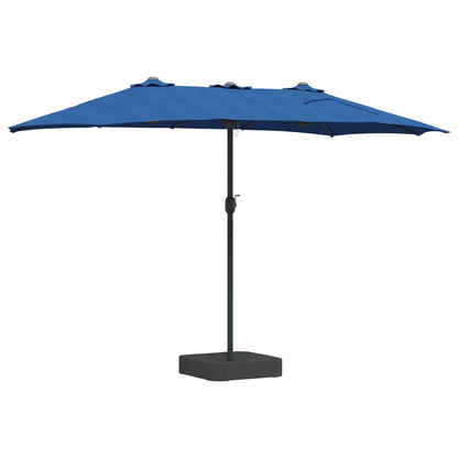 vidaXL Garden Parasol 385 x 209 x 244 cm Polyester Azurblau