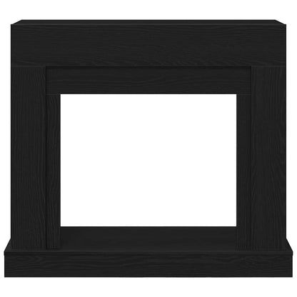 vidaXL Fireplace Surround Black Oak 100x30x87.5 cm Engineered Wood