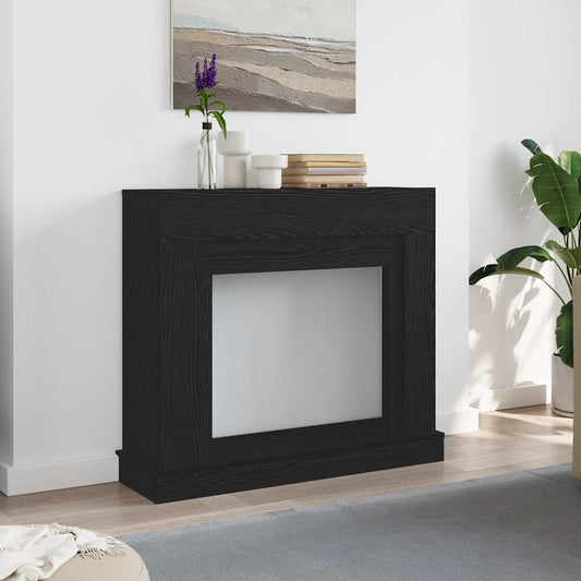 vidaXL Fireplace Surround Black Oak 100x30x87,5 cm Engineered Wood