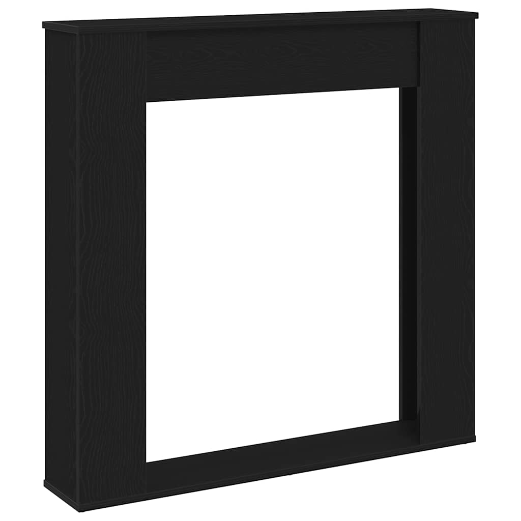 vidaXL Fireplace Surround Black Oak 100x20x100 cm Engineered Wood
