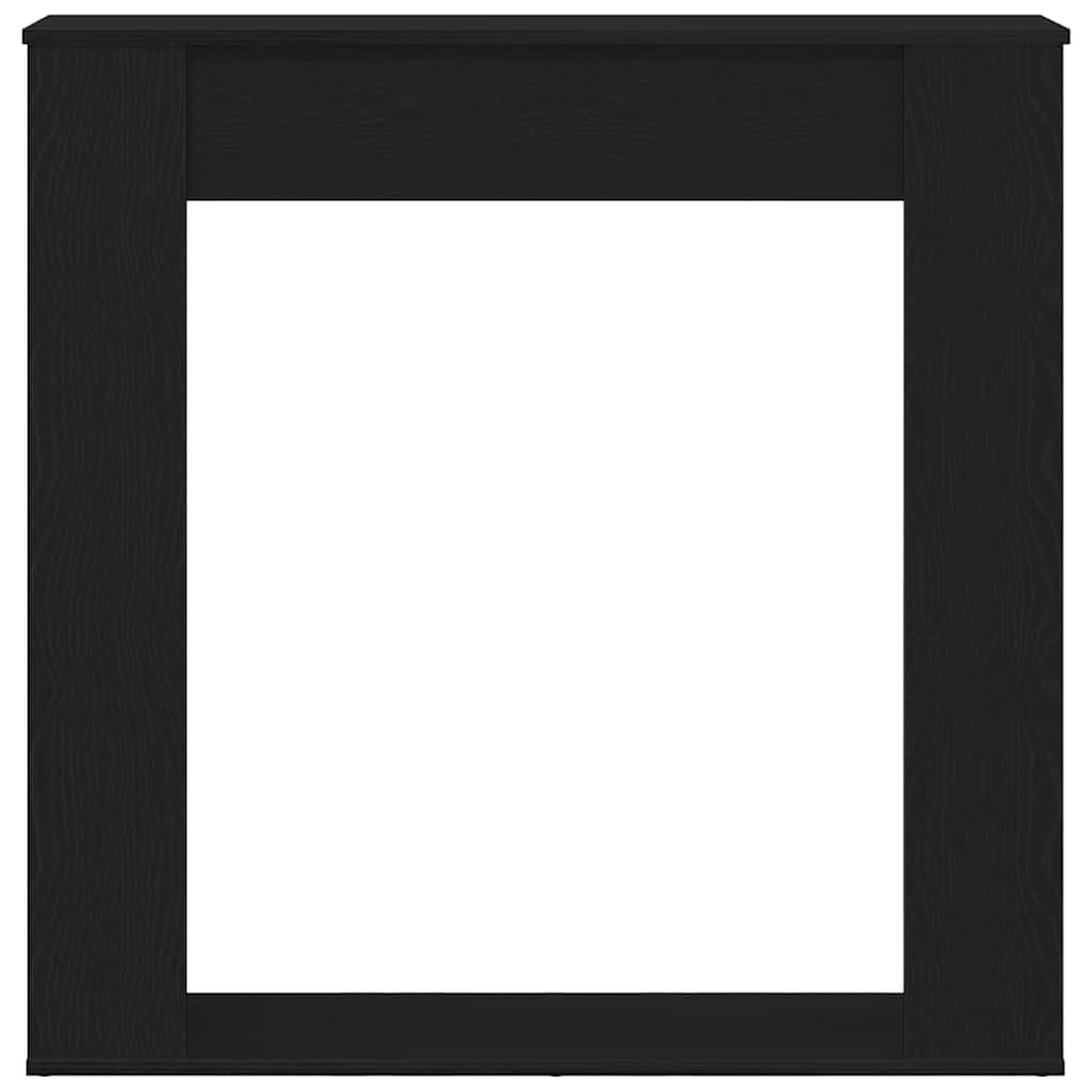 vidaXL Fireplace Surround Black Oak 100x20x100 cm Engineered Wood