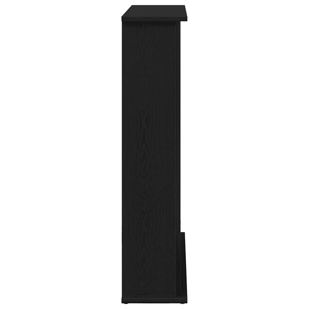 vidaXL Fireplace Surround Black Oak 75x20x87.5 cm Engineered Wood