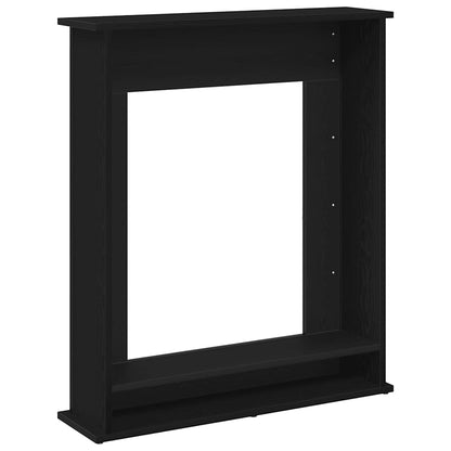 vidaXL Fireplace Surround Black Oak 75x20x87.5 cm Engineered Wood