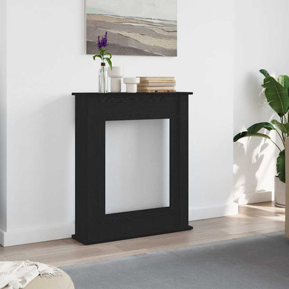 vidaXL Fireplace Surround Black Oak 75x20x87.5 cm Engineered Wood