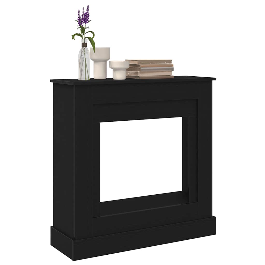 vidaXL Fireplace Surround Black Oak 90x30x90 cm Engineered Wood