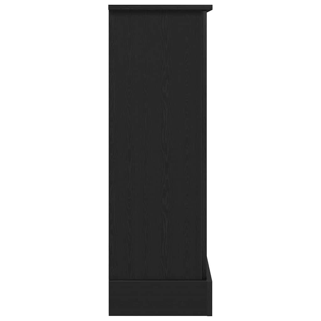 vidaXL Fireplace Surround Black Oak 90x30x90 cm Engineered Wood