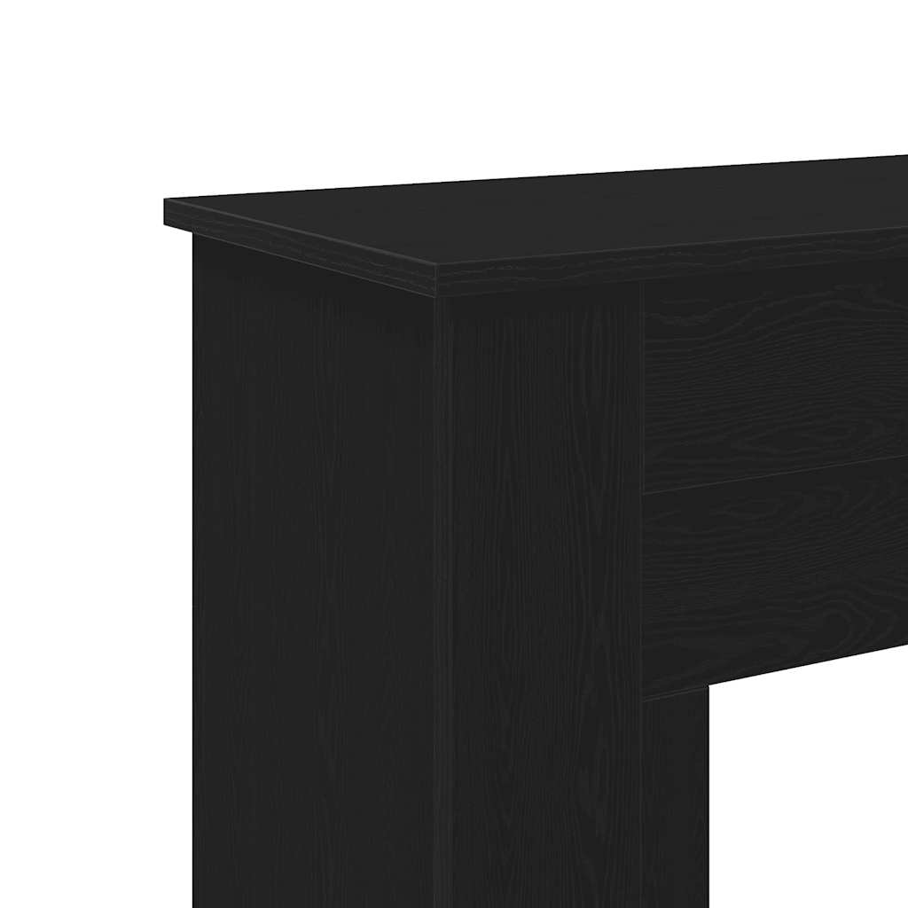 vidaXL Fireplace Surround Black Oak 90x30x90 cm Engineered Wood