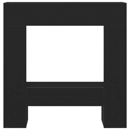 vidaXL Fireplace Surround Black Oak 81x18x82 cm Engineered Wood