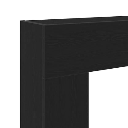 vidaXL Fireplace Surround Black Oak 81x18x82 cm Engineered Wood