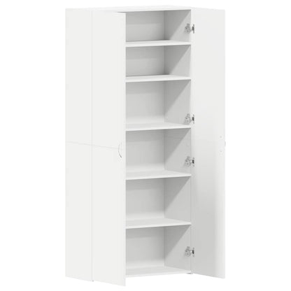 vidaXL Shoe Cabinet 80 x 35.5 x 180 cm Engineered Wood White