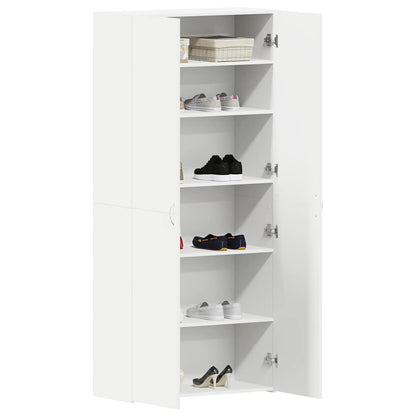 vidaXL Shoe Cabinet 80 x 35.5 x 180 cm Engineered Wood White