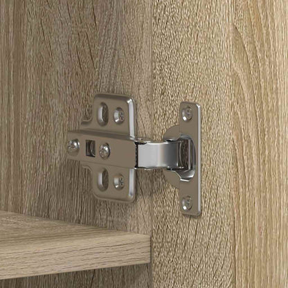 vidaXL Shoe Cabinet with Door Brown 80 x 35.5 x 180 cm Engineered wood