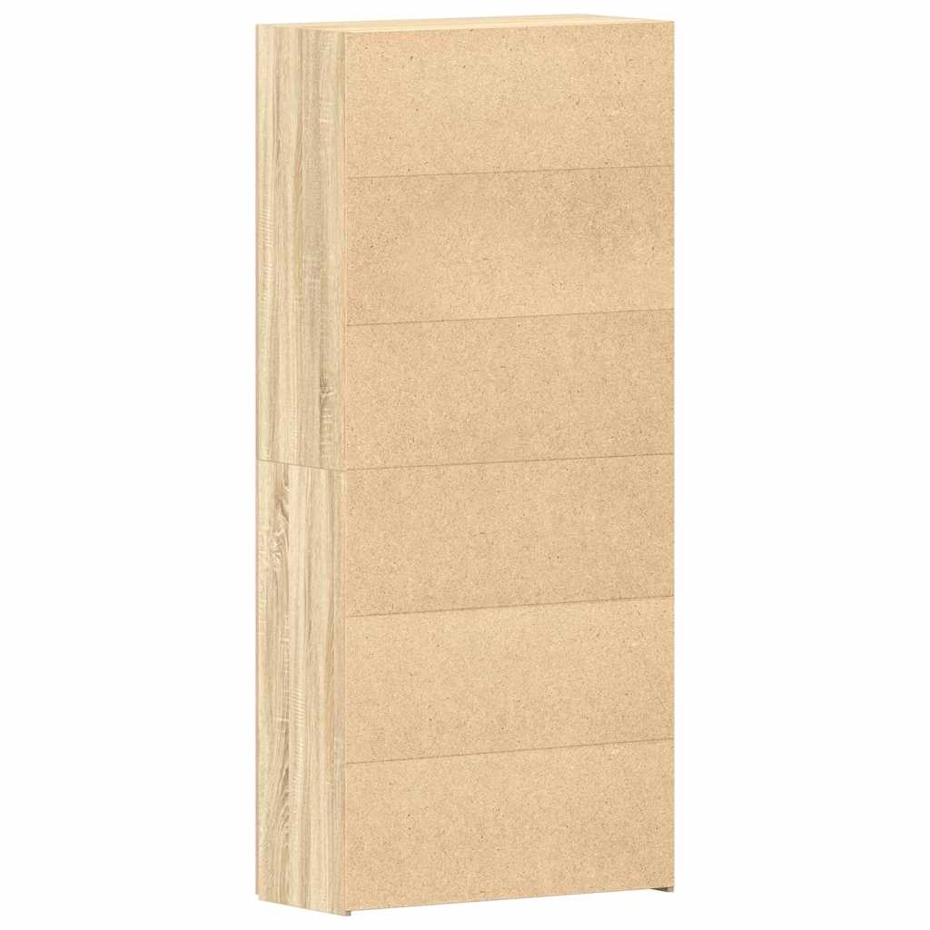 vidaXL Shoe Cabinet with Door Brown 80 x 35.5 x 180 cm Engineered wood