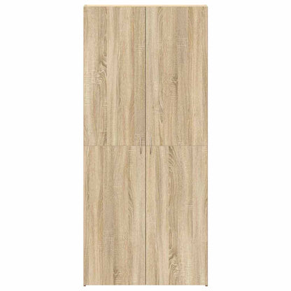 vidaXL Shoe Cabinet 80 x 35.5 x 180 cm Engineered Wood Brown
