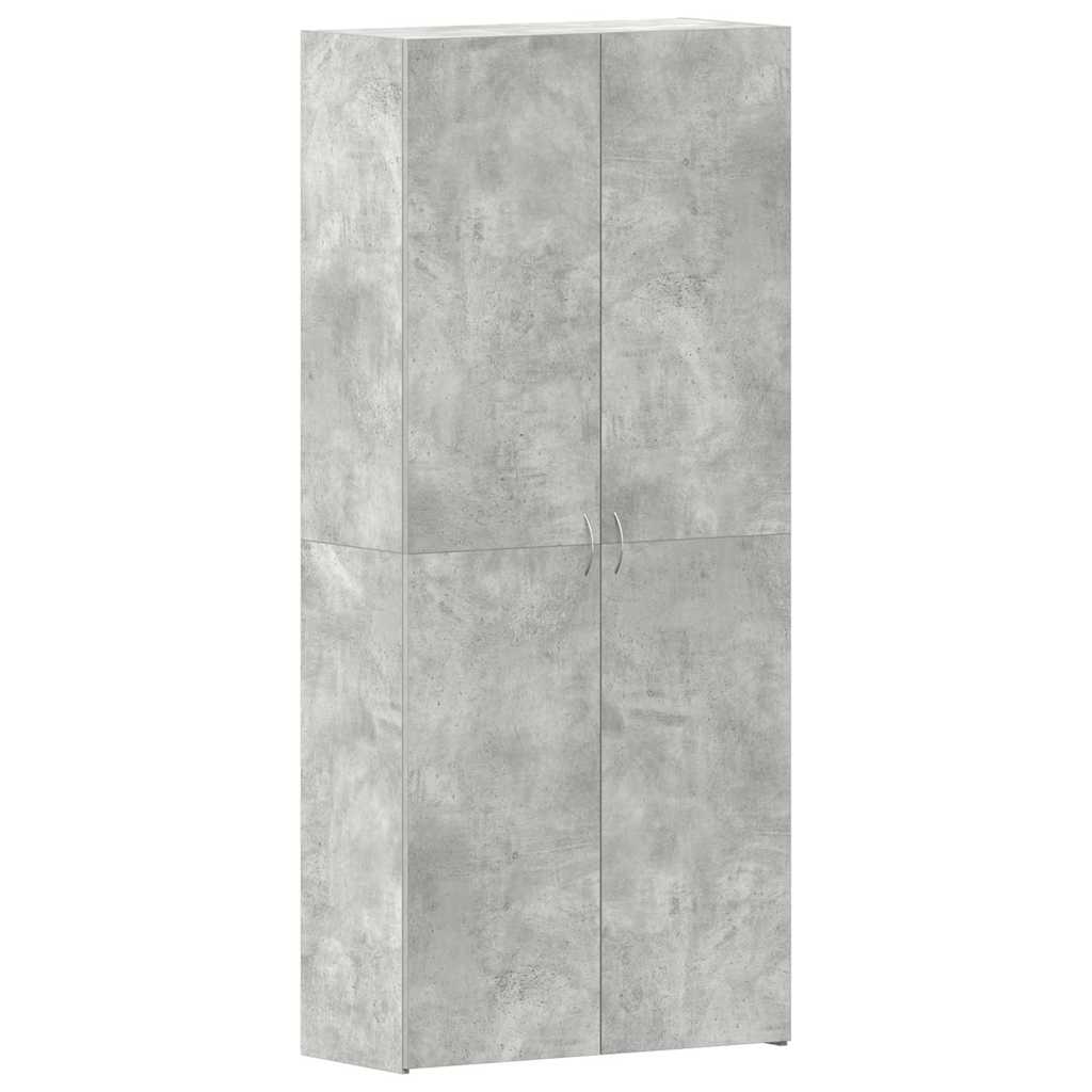 vidaXL Shoe Cabinet 80 x 35.5 x 180 cm Engineered Wood Grey