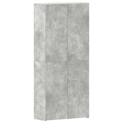 vidaXL Shoe Cabinet 80 x 35.5 x 180 cm Engineered Wood Grey