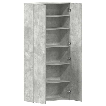 vidaXL Shoe Cabinet 80 x 35.5 x 180 cm Engineered Wood Grey