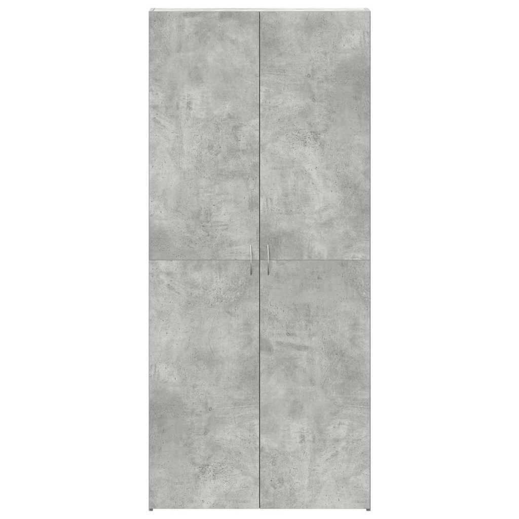 vidaXL Shoe Cabinet 80 x 35.5 x 180 cm Engineered Wood Grey