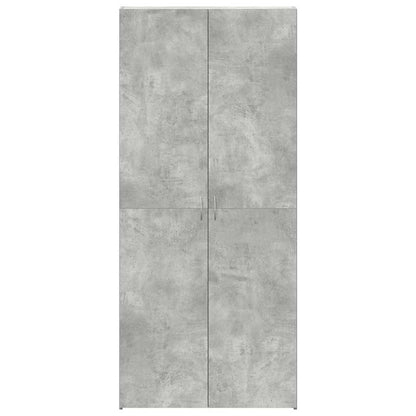 vidaXL Shoe Cabinet 80 x 35.5 x 180 cm Engineered Wood Grey