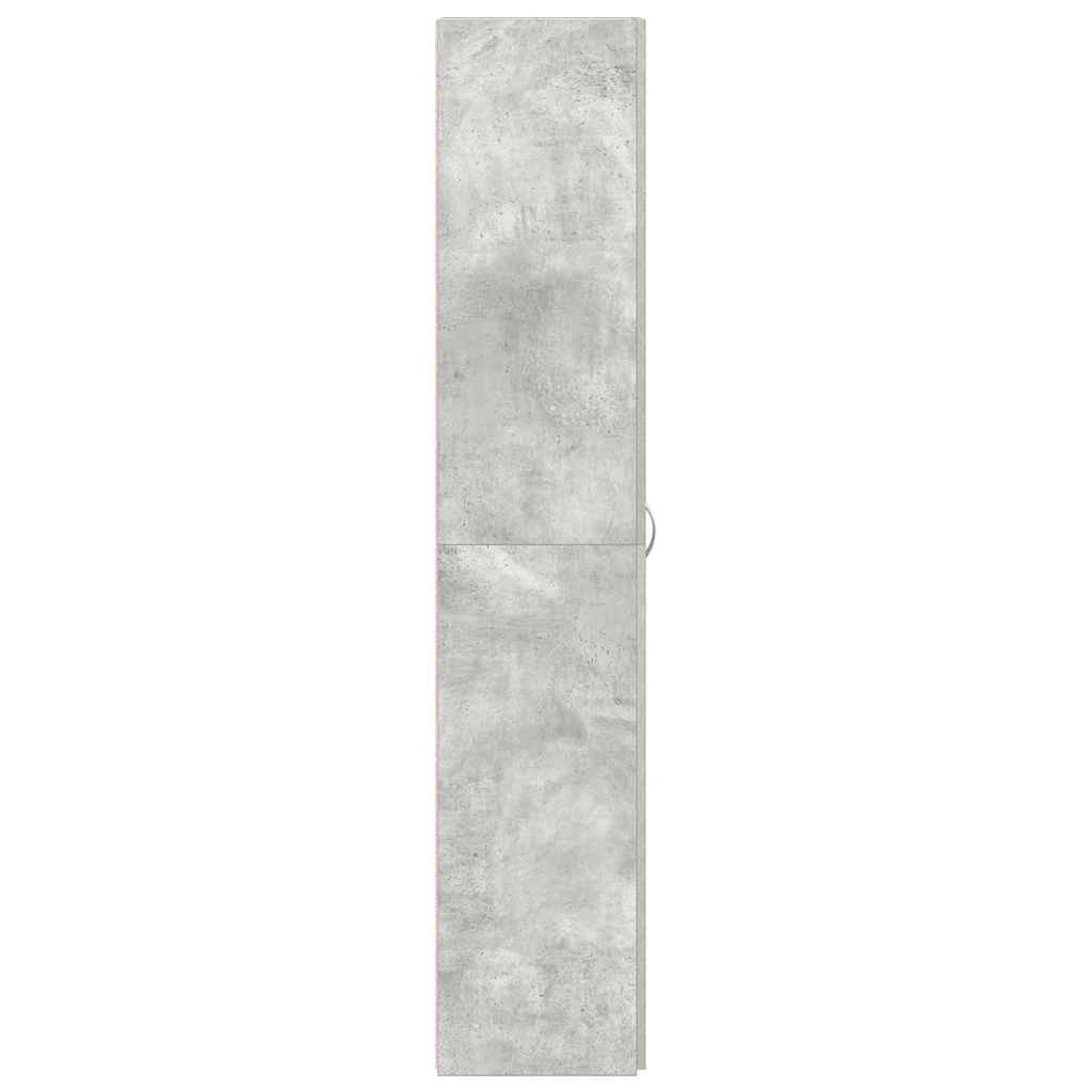 vidaXL Shoe Cabinet 80 x 35.5 x 180 cm Engineered Wood Grey