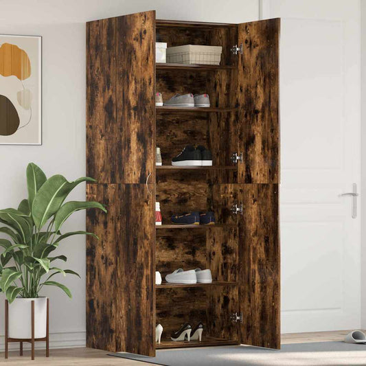 vidaXL Shoe Cabinet 80 x 35.5 x 180 cm Engineered Wood Multicolour
