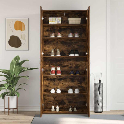 vidaXL Shoe Cabinet 80 x 35.5 x 180 cm Engineered Wood Multicolour