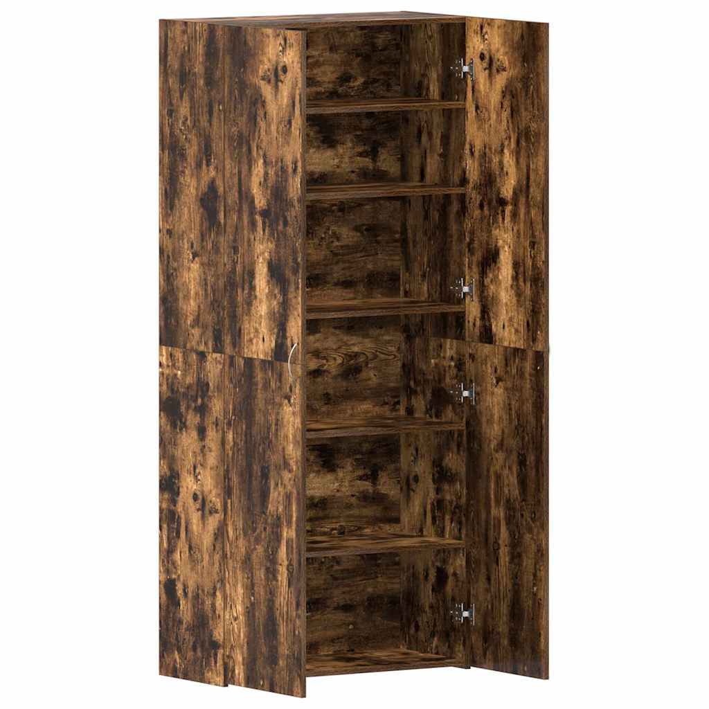 vidaXL Shoe Cabinet 80 x 35.5 x 180 cm Engineered Wood Multicolour