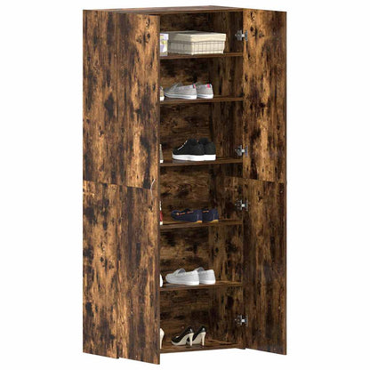 vidaXL Shoe Cabinet 80 x 35.5 x 180 cm Engineered Wood Multicolour