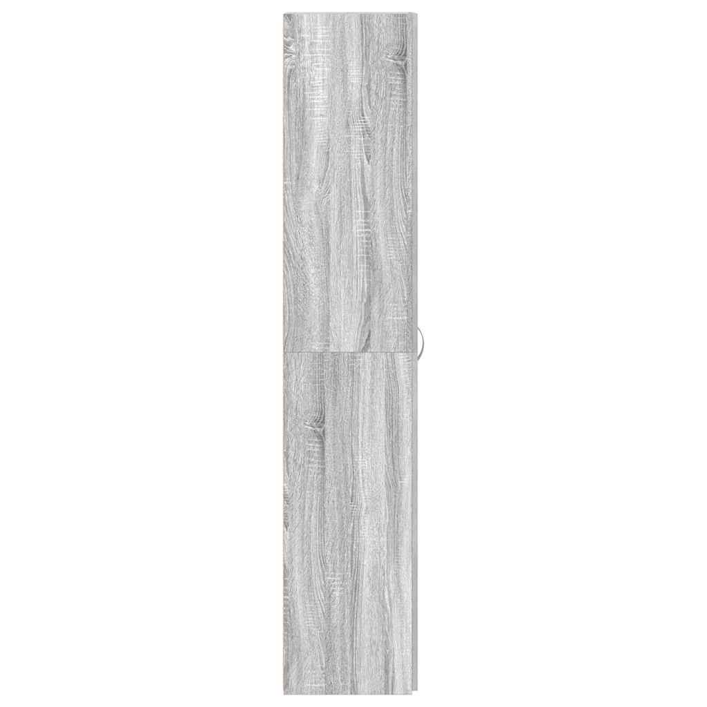 vidaXL Shoe Cabinet 80 x 35.5 x 180 cm Engineered Wood Grey