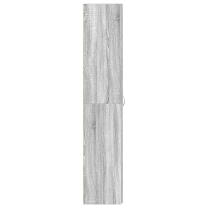 vidaXL Shoe Cabinet 80 x 35.5 x 180 cm Engineered Wood Grey