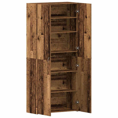 vidaXL Shoe Cabinet with Door Brown 80 x 35.5 x 180 cm Engineered wood