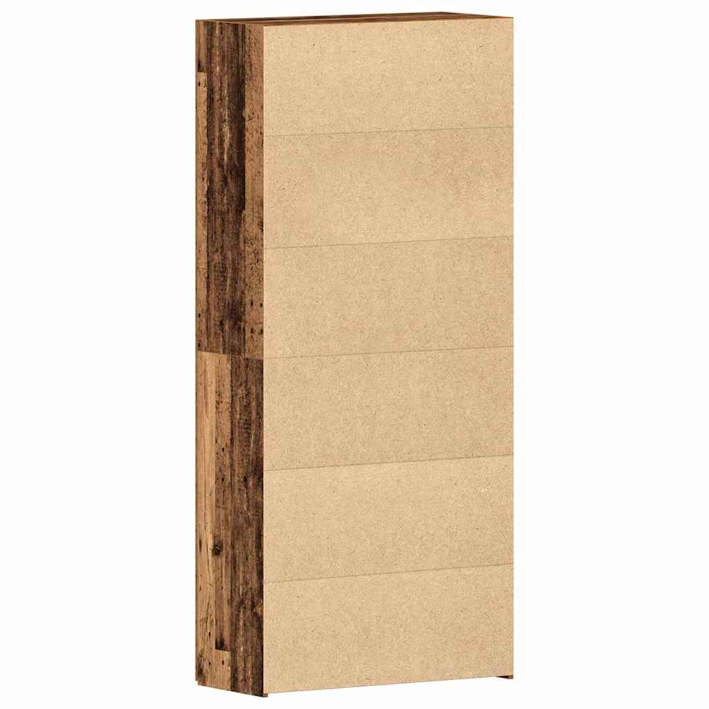 vidaXL Shoe Cabinet with Door Brown 80 x 35.5 x 180 cm Engineered wood