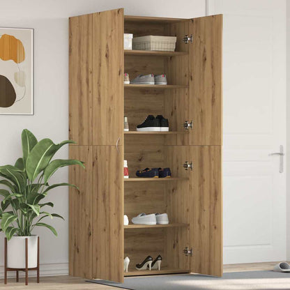 vidaXL Shoe Cabinet 80 x 35.5 x 180 cm Engineered Wood Brown