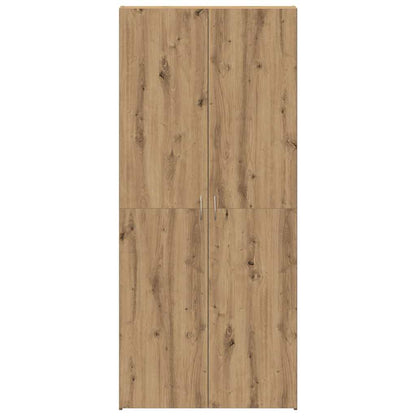 vidaXL Shoe Cabinet with Door Brown 80 x 35.5 x 180 cm Engineered wood