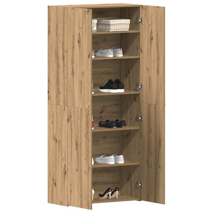 vidaXL Shoe Cabinet 80 x 35.5 x 180 cm Engineered wood Brown