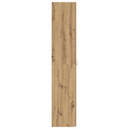 vidaXL Shoe Cabinet with Door Brown 80 x 35.5 x 180 cm Engineered wood