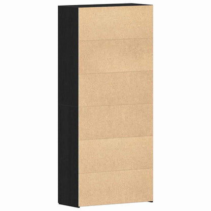 vidaXL Shoe Cabinet 80 x 35.5 x 180 cm Engineered Wood Black