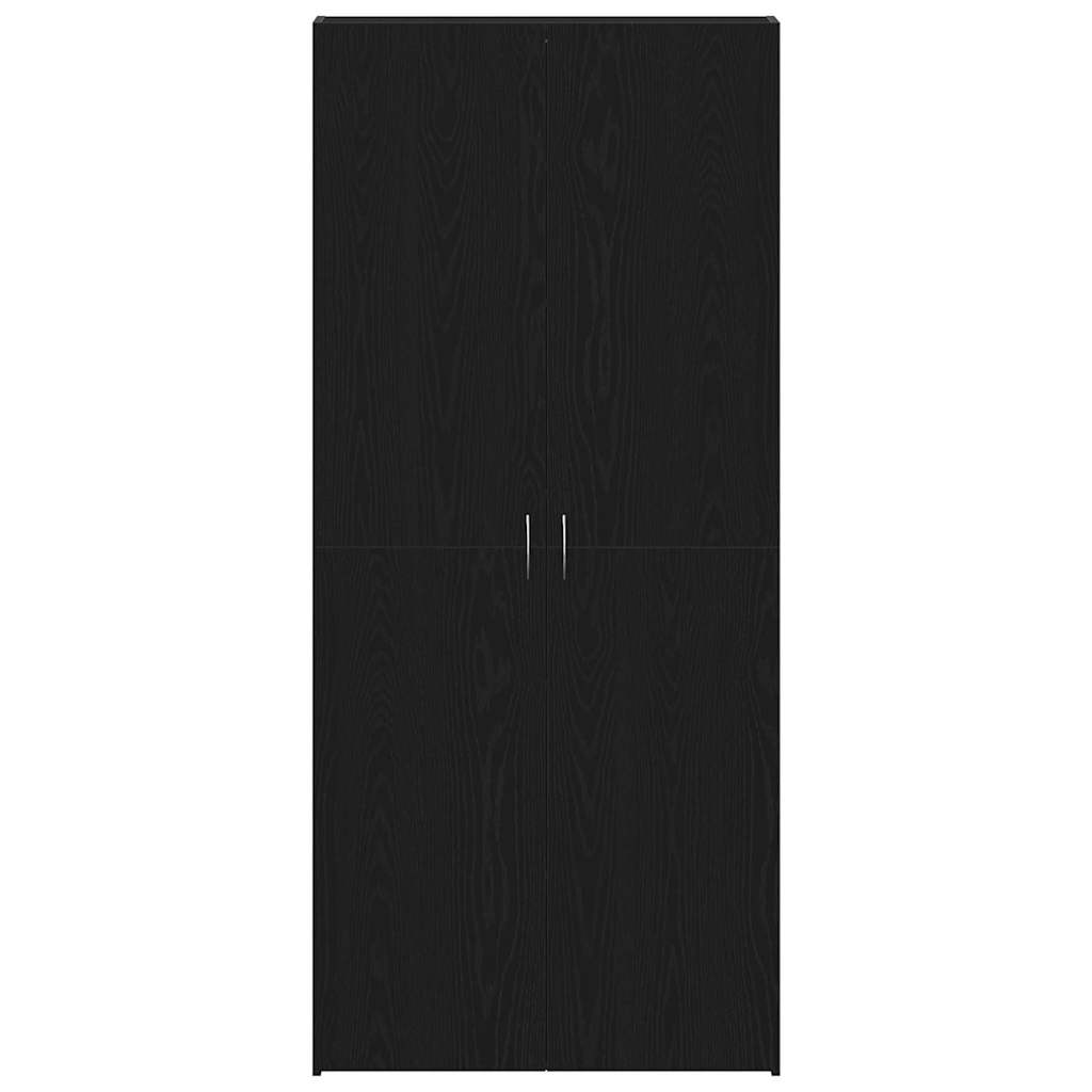 vidaXL Shoe Cabinet 80 x 35.5 x 180 cm Engineered Wood Black