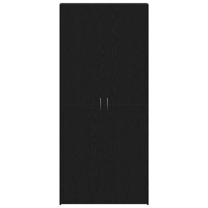 vidaXL Shoe Cabinet 80 x 35.5 x 180 cm Engineered Wood Black