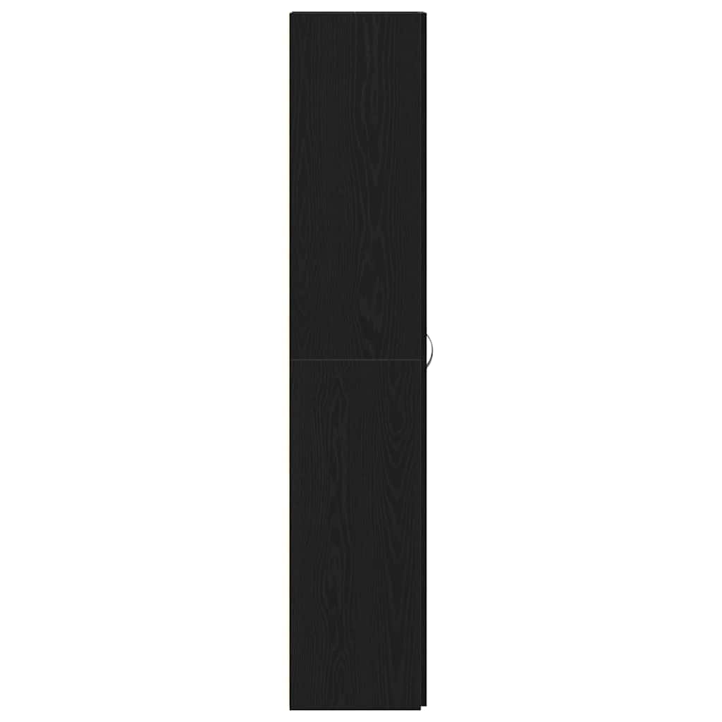 vidaXL Shoe Cabinet 80 x 35.5 x 180 cm Engineered Wood Black