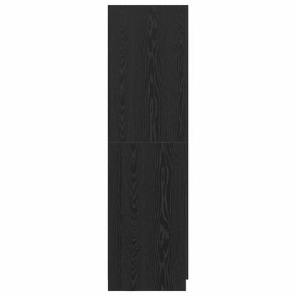 vidaXL Wardrobe Black Oak 80 x 50.5 x 180 cm Engineered Wood