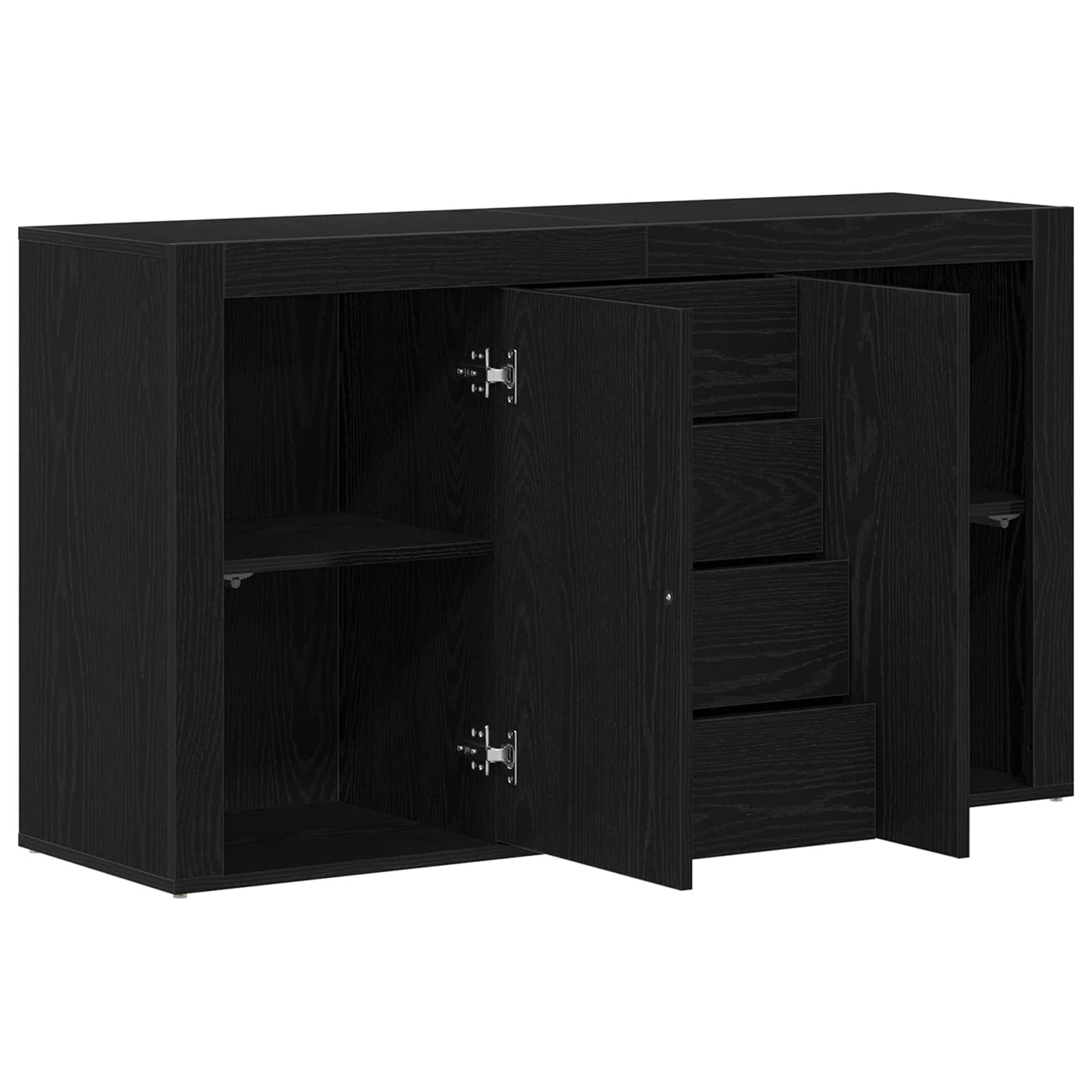 vidaXL Sideboard Black Oak 120 x 36 x 69 cm Engineered Wood