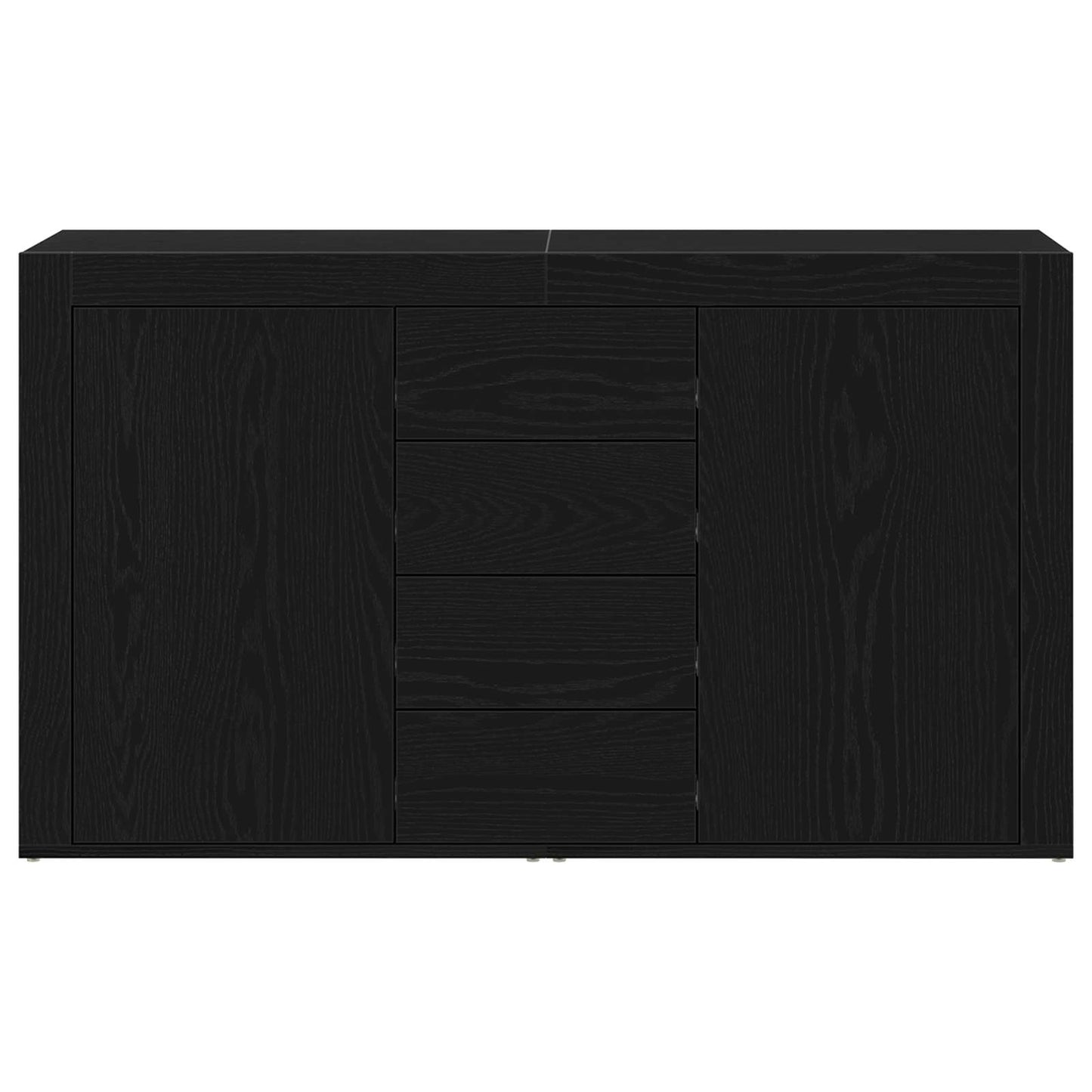 vidaXL Sideboard Black Oak 120 x 36 x 69 cm Engineered Wood