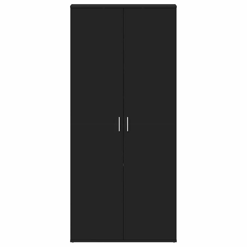 vidaXL Shoe Cabinet 80 x 39 x 178 cm Engineered Wood Black